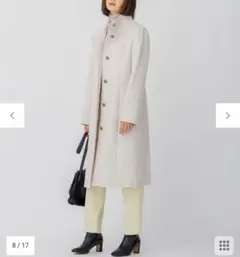 ⭐︎新品未使用⭐︎23区アイボリー ウールカシミヤ混コート セール】 ウールカシミヤビーバー ノーカラー コート （その他