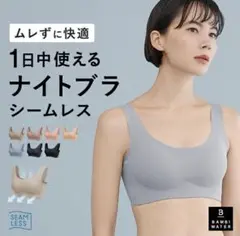 BAMBI WATER シームレスナイトブラ(ブルーグレー)(M)のサムネイル