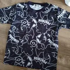ポケットモンスター 総柄 Tシャツ ブラック 130のサムネイル