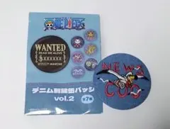ワンピース　デニム刺繍缶バッジvol.2　ニュース・クー
