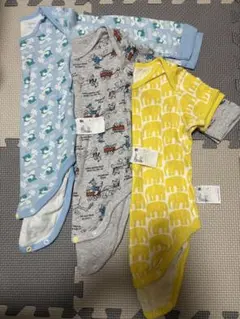 長袖　ボディスーツ 3点セット　UNIQLO ロンパース　肌着　90