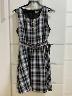 evelyn チェック柄ノースリーブワンピース