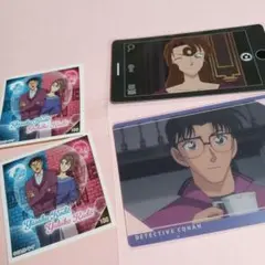 名探偵コナン シール、カードセット(工藤夫妻)