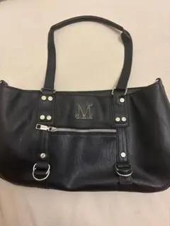 ★MUCENT★METAL LOGO RIVET SHOULDER BAG