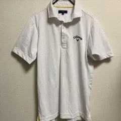 Callaway ポロシャツ Mサイズ ホワイト ドット柄