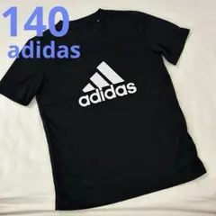 【美品】アディダス　ブラック Tシャツ 140cm