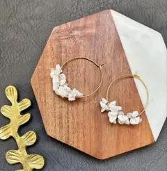 天然石 ボリュームたっぷり サージカルステンレス ピアス