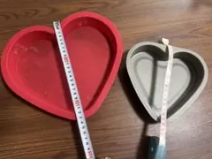 ハート型ケーキ型 シリコン　金属のセット　お菓子作りのサムネイル
