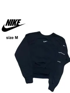 ★NIKE★スウェットトレーナー★SWOOSH★クロップド★ブラック★M★