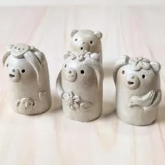 だいたいはにわセット　夏の大三角形くまさんセット　インテリア•雑貨　ハンドメイド