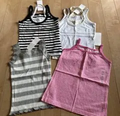 新品ユニクロ　UNIQLOキャミソール・タンクトップ4枚セット110
