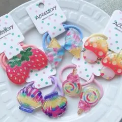 ヘアゴム　10本　いちご　キャンディベビー　赤ちゃん　キッズ　こども　髪ゴム