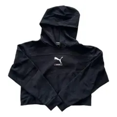 PUMA プーマ クロップド フーディー パーカーブラック Mサイズ レディース