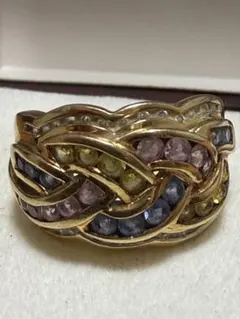 18K ダイヤモンドルビーサファイア エメラルトリング保証書付き - メルカリ