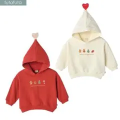 バースデイ　フタフタ　サンタ　90cm ハート　クリスマス　トレーナー