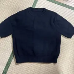 ブラック パフスリーブ ニット Ｌサイズ　グレイル