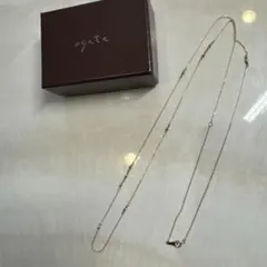 agete アガット　10k チェーンネックレス　80㎝のサムネイル