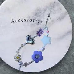 (最終価格）ハンドメイド ビーズ 携帯ストラップ
