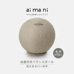 キングジム バランスチェア 台座付き バランスボール aimani ベージュ