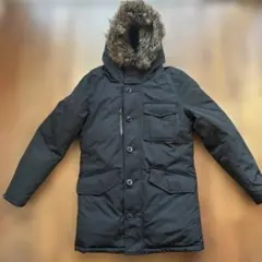 バナナリパブリック NB-3 ブラックダウンジャケット ファー付きフード