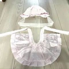 【未使用に近い】【日本製】　お宮参り　女の子　よだれかけ　帽子