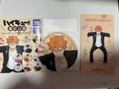 ハイキュー　日向翔陽　缶バッジ　特典大判カード　アニメイトフェア　喜怒哀楽