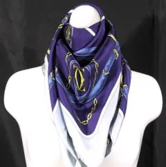 美品 HERMES エルメス 大判スカーフ カレ90シルク100％　D520 美品 エルメス HERMES 大判スカーフ カレ90シルク100％ D520 - メルカリ