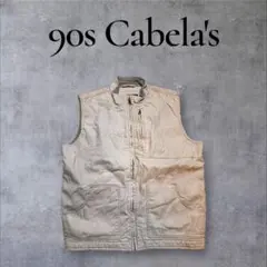 希少 90s-00s Cabela's カベラス 裏ボアダックベスト ベージュ