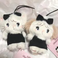 mikkoキャラクターズ　BLACK RIBBON　マスコット　ムース　スフレ