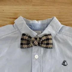 ハンドメイド　キッズ　蝶ネクタイ　リボンブローチ　ツイード風　チェック柄