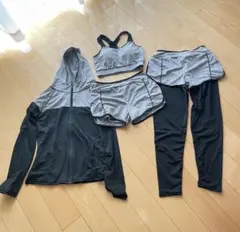 トレーニングウェア4点セット（ジャケット・ブラ・パンツ）　ラッシュガード