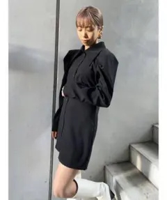 EMODA ビックカラーシャツワンピース