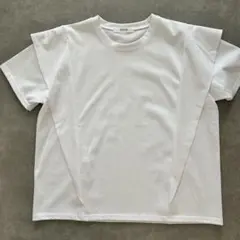 【美品】ISOOK カットソー　ラッフルショルダー Tシャツ ホワイトのサムネイル