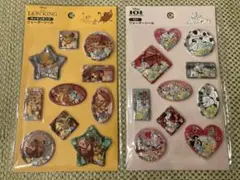 ライオン・キングと101匹わんちゃん ディズニー ウォーターシール 2枚セット