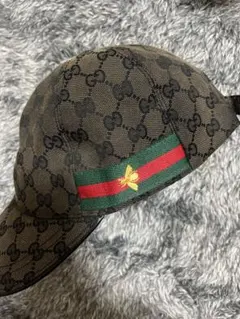GUCCI GG柄 ベースボールキャップ ビー刺繍