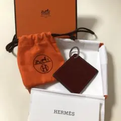 最終お値下げ❗️HERMES エルメス　レザーキーリング　キーホルダー