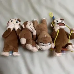 おさるのジョージ ぬいぐるみ　マスコット　4種セット