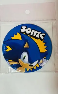 ソニックザヘッジホッグ ソニック シャドウ シルバー 箔押し缶バッジ