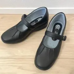 【美品】PANSY コンフォートシューズ 23.5 EEE 幅広 軽量 黒