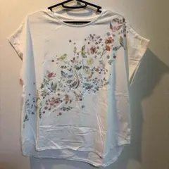 新品　バード　鳥さん　花柄　Tシャツのサムネイル