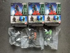 ゴジラ真撃大全新たなる来訪者　バーニングゴジラ　ゴジラ　ガトリングガイガン　３種