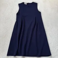 フィフィーユ/M相当/紺/ノースリーブワンピース/ボックスタック/フランス製のサムネイル