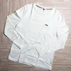 a.v.v HOMME ロング 白 Tシャツ Lサイズ 眼鏡刺繍 トップス L