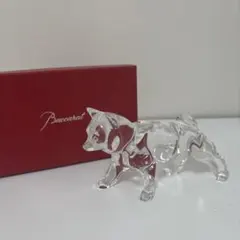 Baccarat クリスタルガラス 犬　秋田犬　置物 干支シリーズ