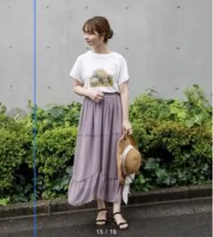 ティアードスカート ロングスカート