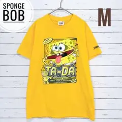 1838【スポンジボブ】フロントプリント半袖Tシャツ パイナップルディスコ M