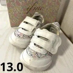 IFME 花柄 スニーカー ベビーシューズ　13.0cm