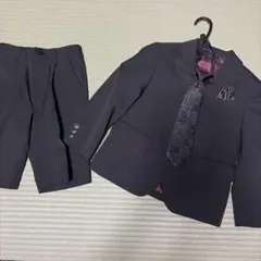 キッズ フォーマルスーツ ダークグレー ネクタイ付き