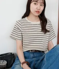 ディスコート Tシャツ　マルチボーダー5分袖のサムネイル