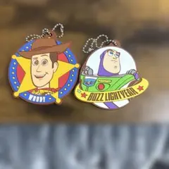 トイストーリー　ウッディ　バズ　ラバーキーホルダー